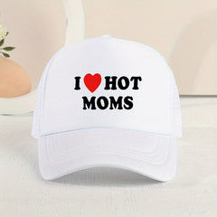Kids Mesh Baseball Cap I Love My Hot Mom Print