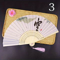 Bamboo Folding Fan Chinese Style Small Fan Student Gift