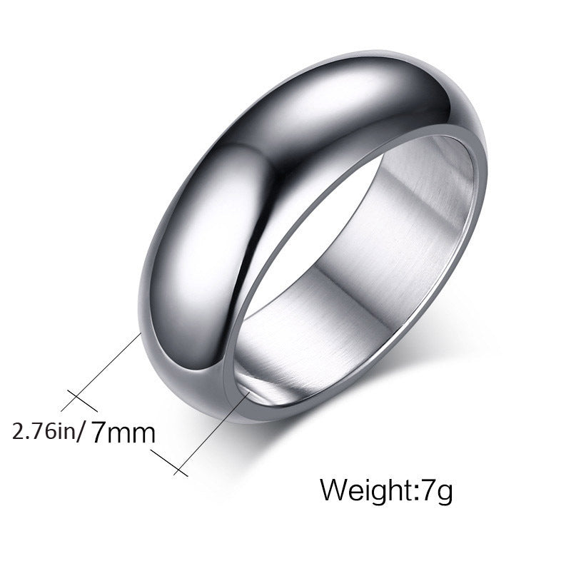 Cool Vacuum Plated Lettering Ring Men's Stainless Steel Ring