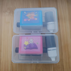 2pcs Math Seal Set for Teachers, Red Ink, Addition Subtraction