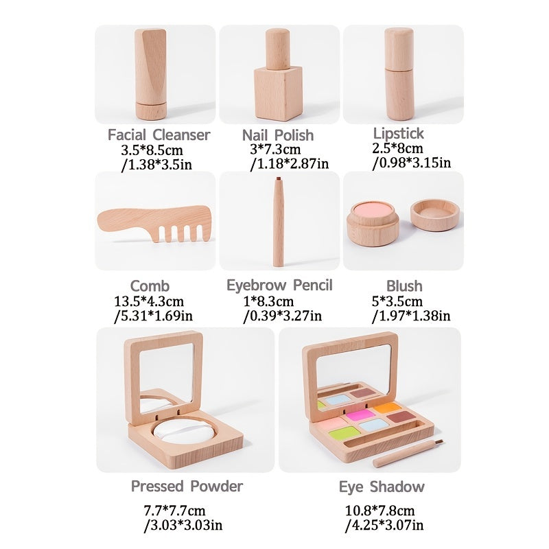 Wooden Play House Makeup Toy for Girls