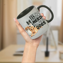 11oz Creative Dog Pattern Ceramic Mug Portable Coffee Cup