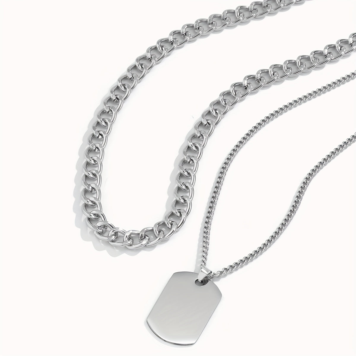 Boys Golden Chain Geometric Style Hip Hop Necklace