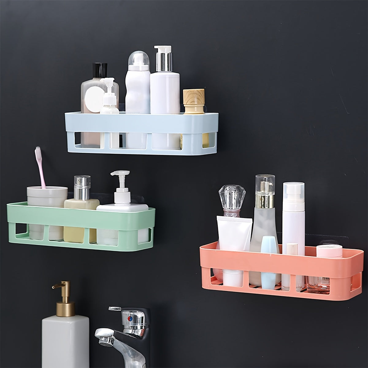 Wall Mounted Toilet Shelf Storage Decor