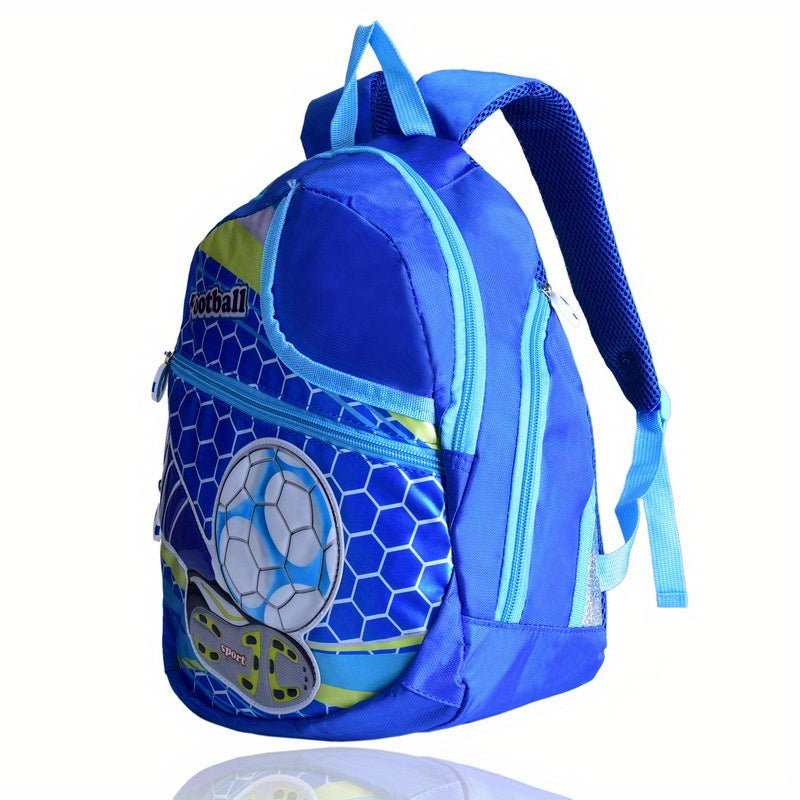 Kids Football Printed Backpack Lightweight Casual Travel Kindergarten School Bag