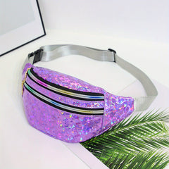 Holographic PVC Chest Bag Waterproof Crossbody Fanny Pack