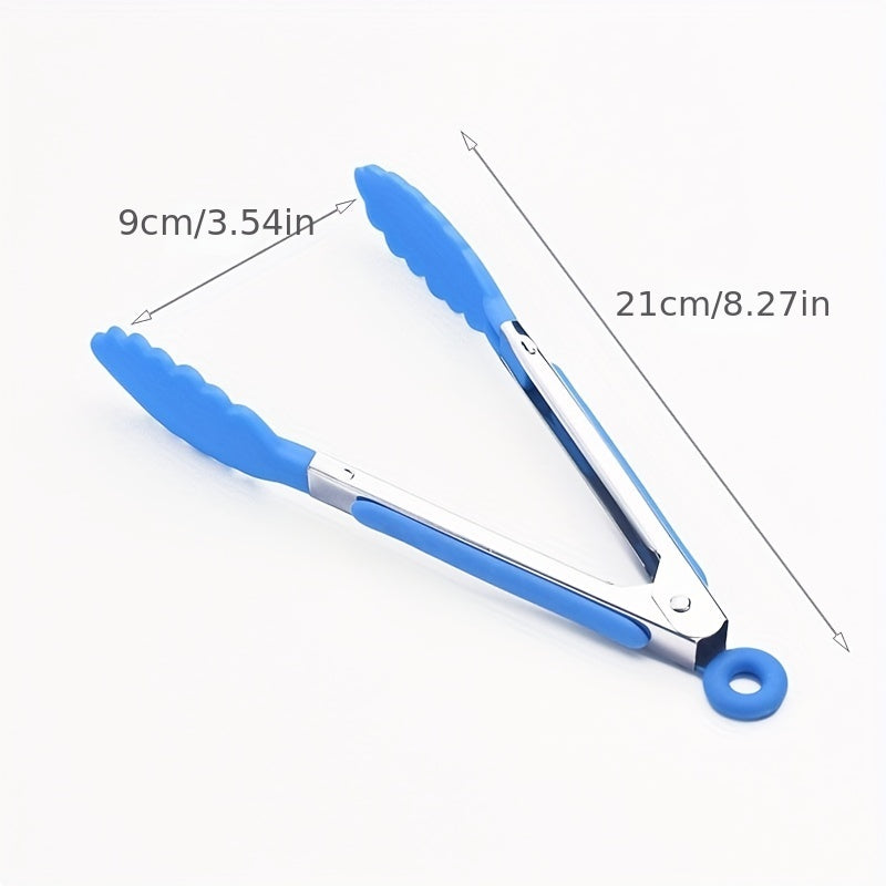 Non Slip Silicone Food Tongs Stainless Steel Kitchen Tongs Durable