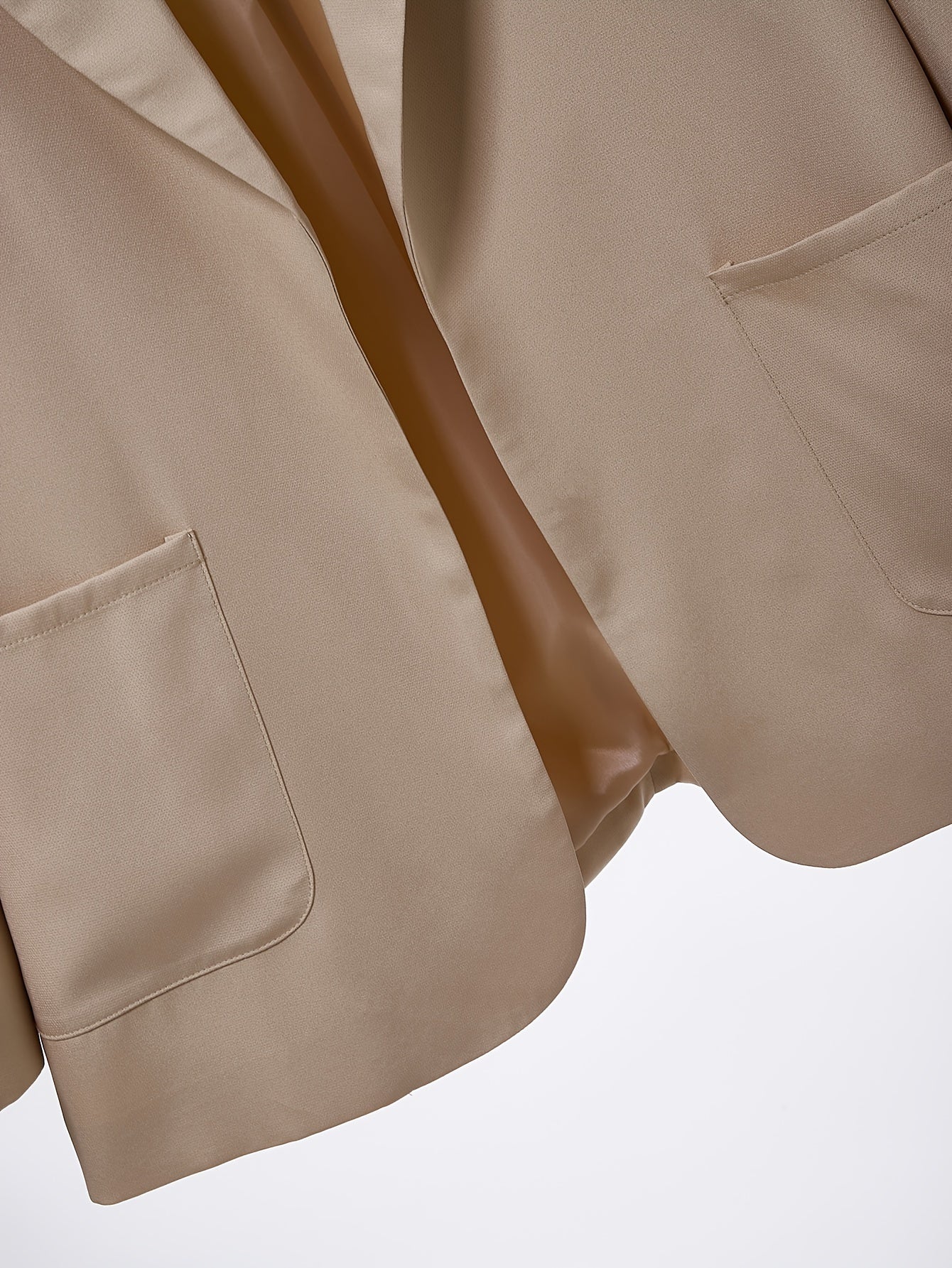  Casual Blazer Women's Plus Solid Long Sleeve Lapel Collar Workwear Bla