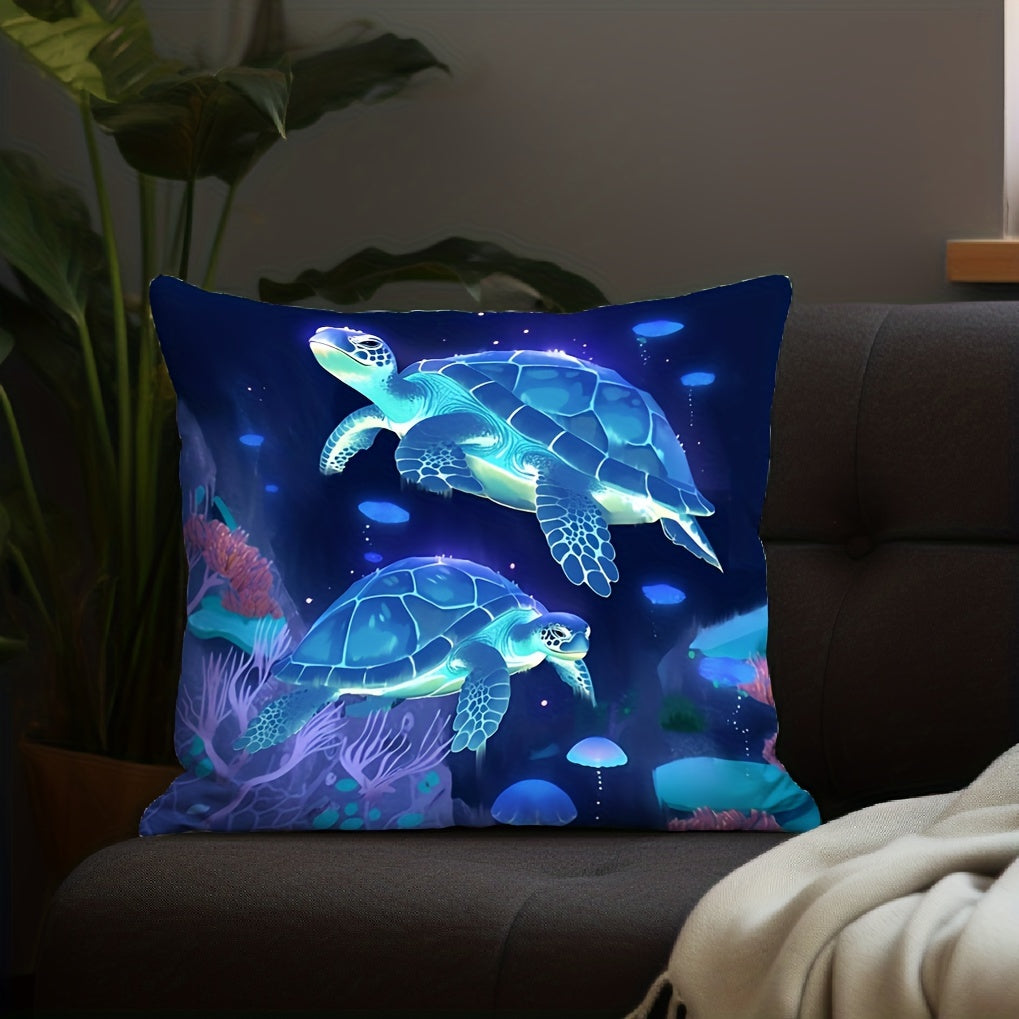 Turtle Throw Pillow Covers Printed Throw Pillowcase Home Decor