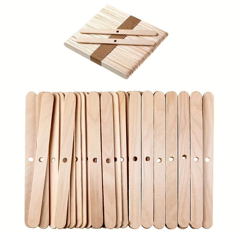 50pcs Wooden Candle Wick Holders Wax Wick Fixed Sticks Candle Centering Device