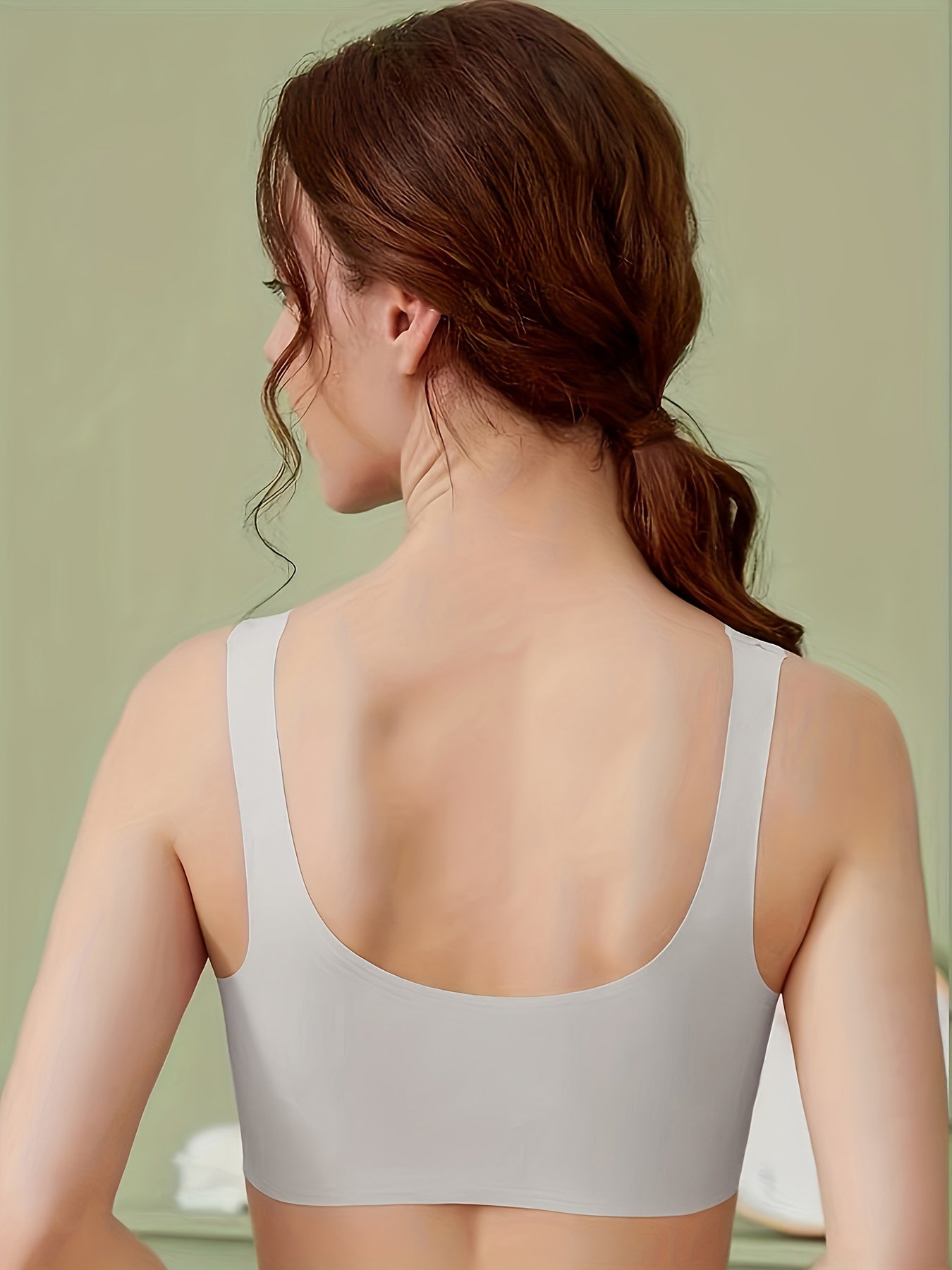 3pcs Wireless Push Up Front Buckle Bras Breathable & Comfy