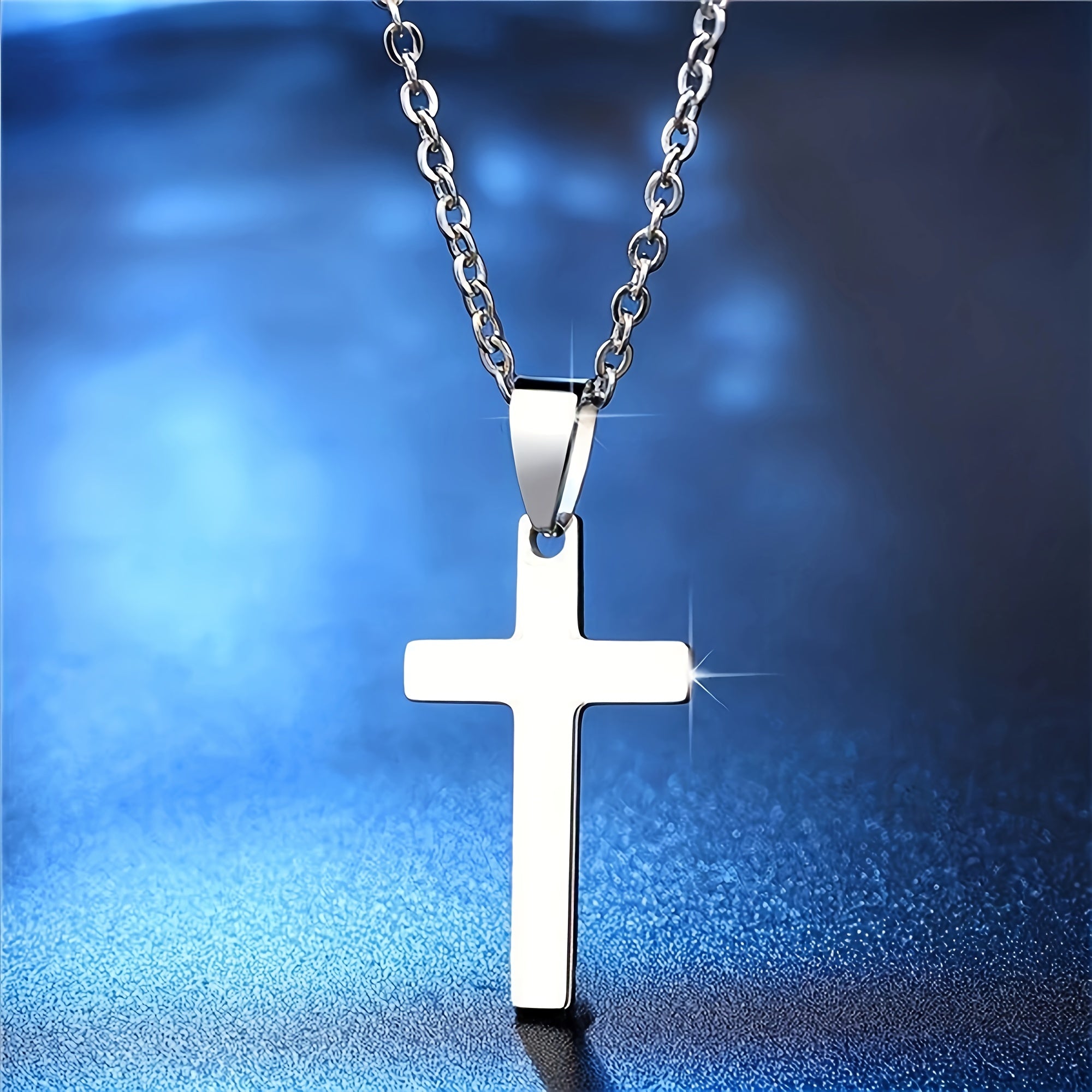 Y2K Jewelry Stainless Steel Cross Pendant Necklace
