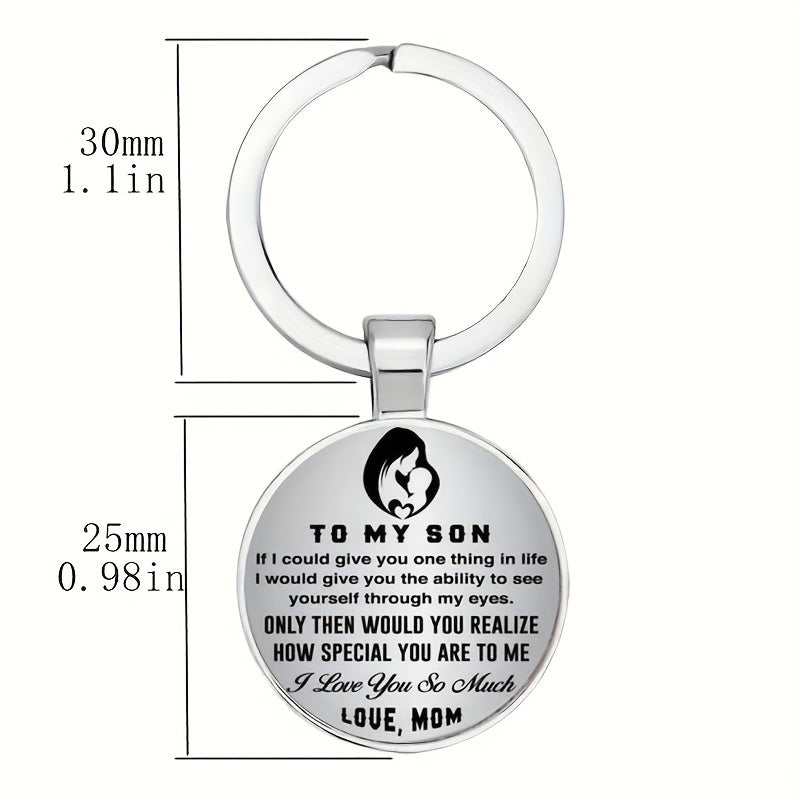 Men Women Keychain Necklace Retro Bag English Buckle Accessories