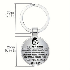 Men Women Keychain Necklace Retro Bag English Buckle Accessories