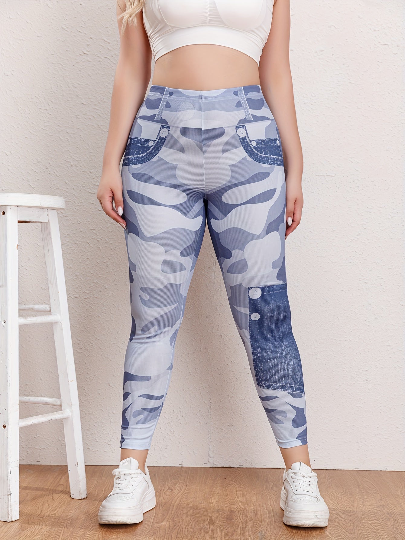  Camo High Rise Leggings with High Stretch