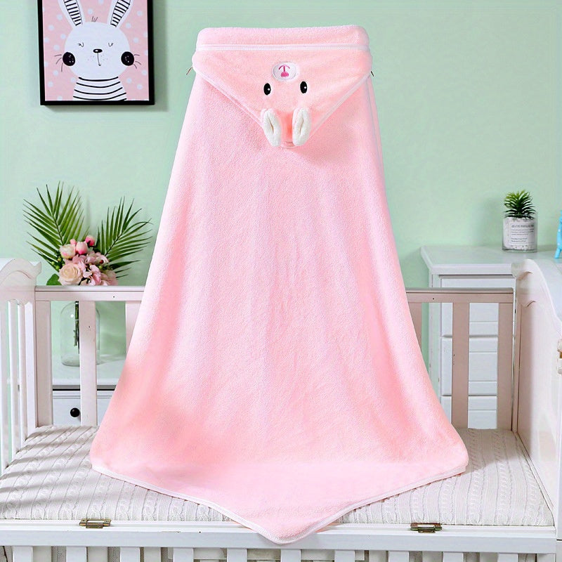 Baby Animal Hooded Bath Towel Coral Fleece Blanket
