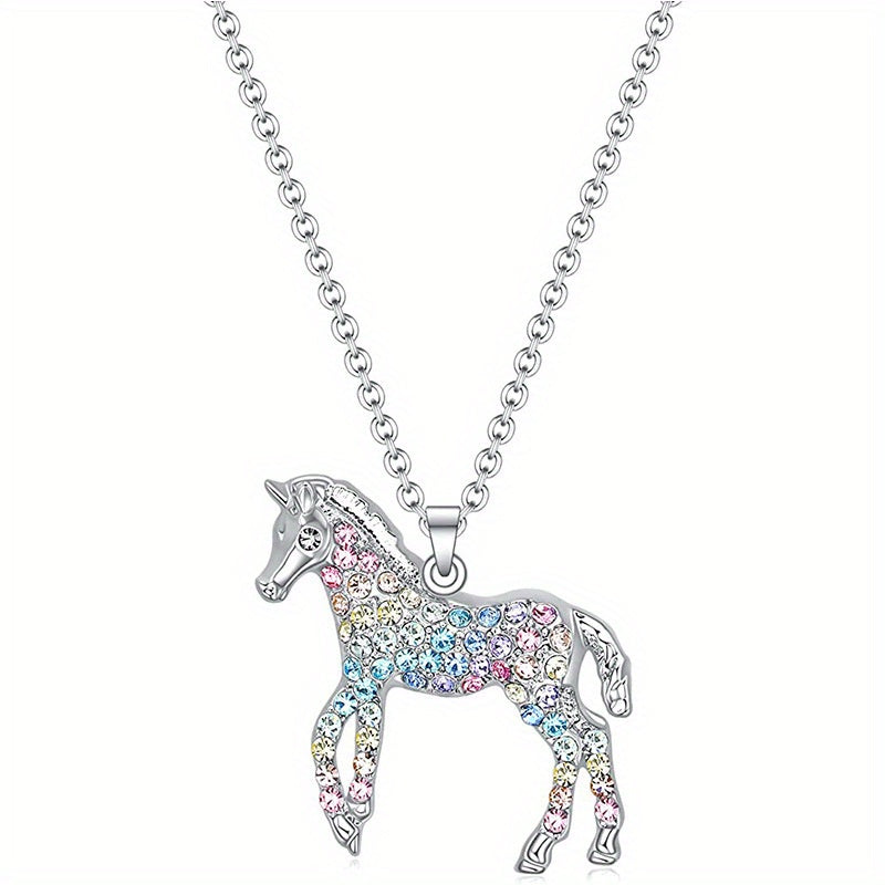 Horse Pendant Necklace for Girls