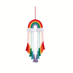 Macrame Rainbow Wall Hanging for Boho Decor