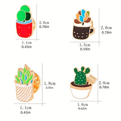 Green Bonsai Flower Brooch For Kids