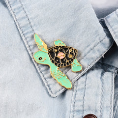Cartoon Turtle Brooch For Men Creative Pins