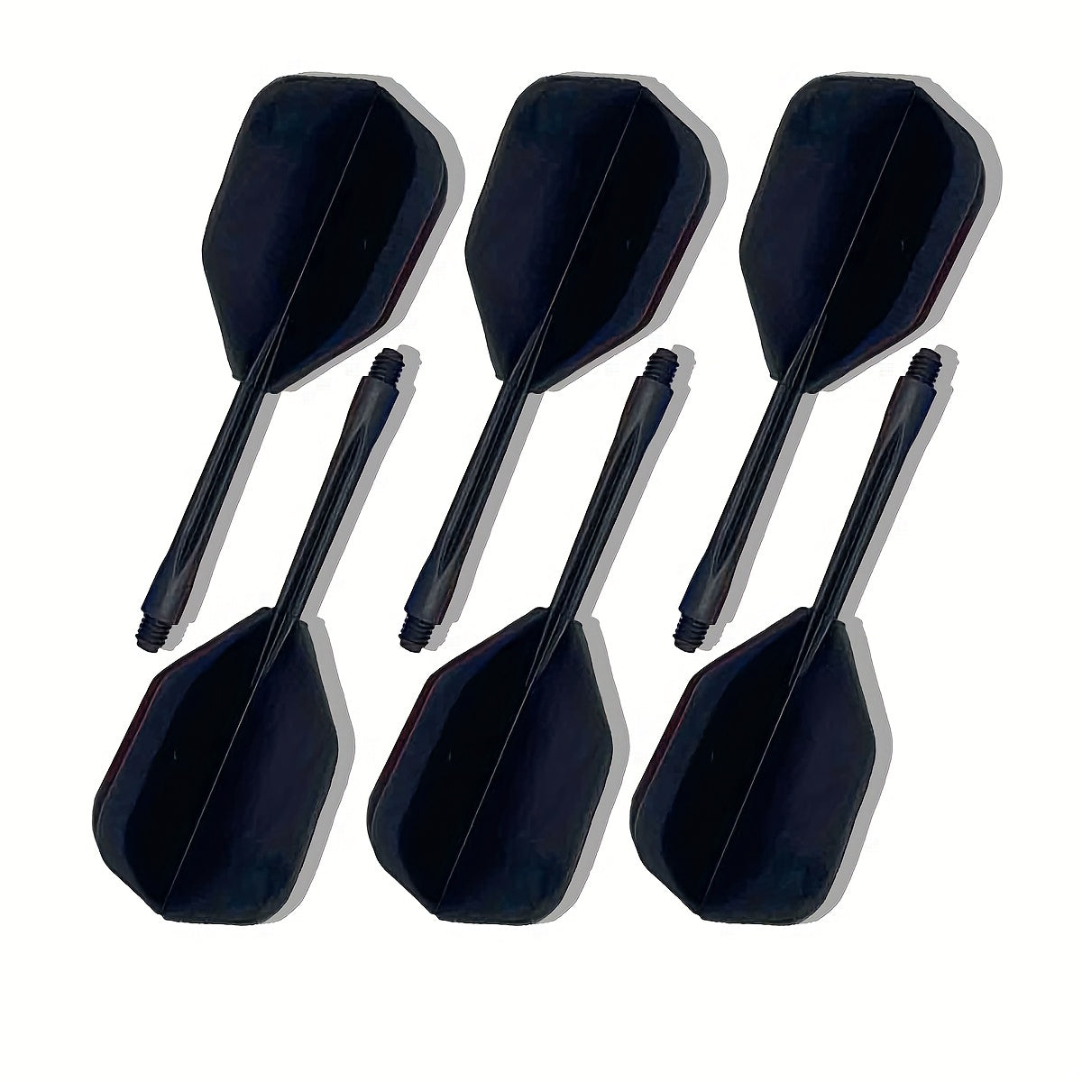 6pcs Integrated Dart Shaft & Flight Set Lightweight Plastic Dart Supplies