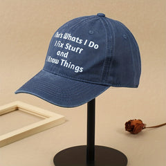 Man Horse Baseball Cap Printed Washed Distressed Cotton Sun Hats