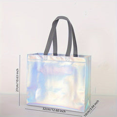 5pcs Laser Shopping Bags Gift Bags for Holiday Party Favor Bags