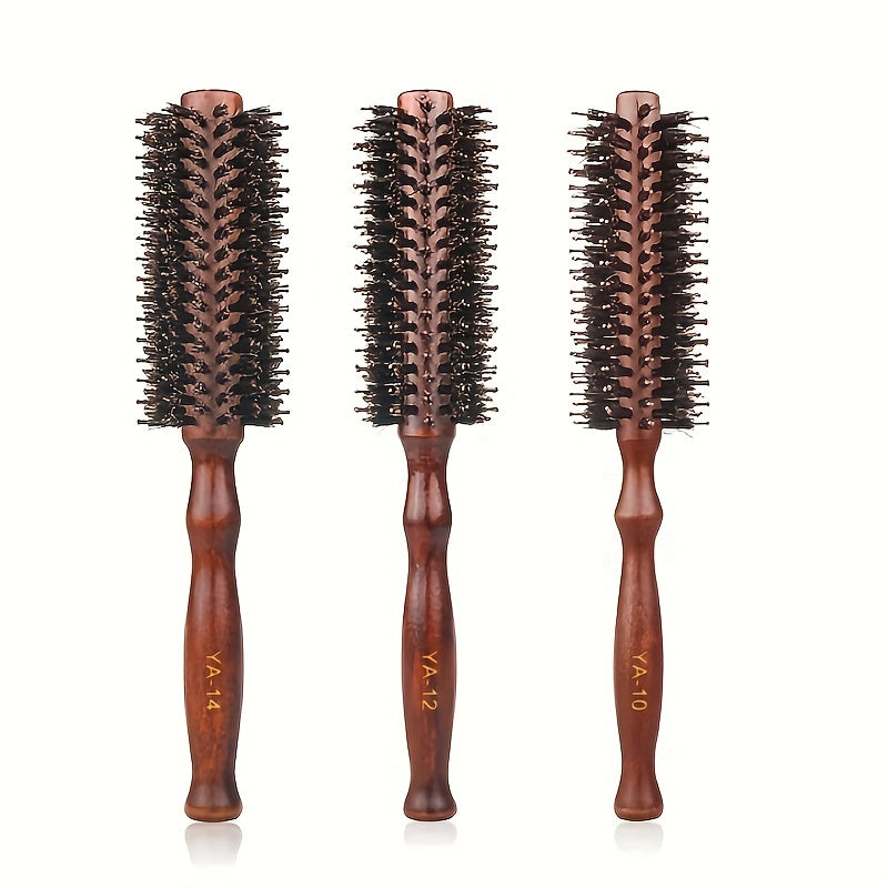 Boar Bristle Hair Brush Comb Round for Curly Hair
