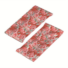 Rose Pattern Sports Headband Sweat Wicking Unisex Fitness Gear