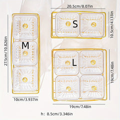 Transparent Beaded Snack Plate Set for Parties