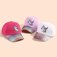Summer Unicorn Kids Baseball Cap Embroidered Peaked Sun Hat