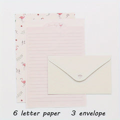 Flamingo Writing Paper & Envelopes Set for Letters