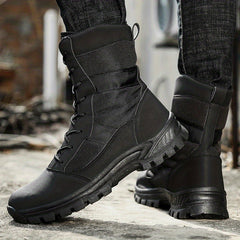 Boy's High Top Hiking Boots Non Slip Lace Up Durable Thermal Shoes Winter
