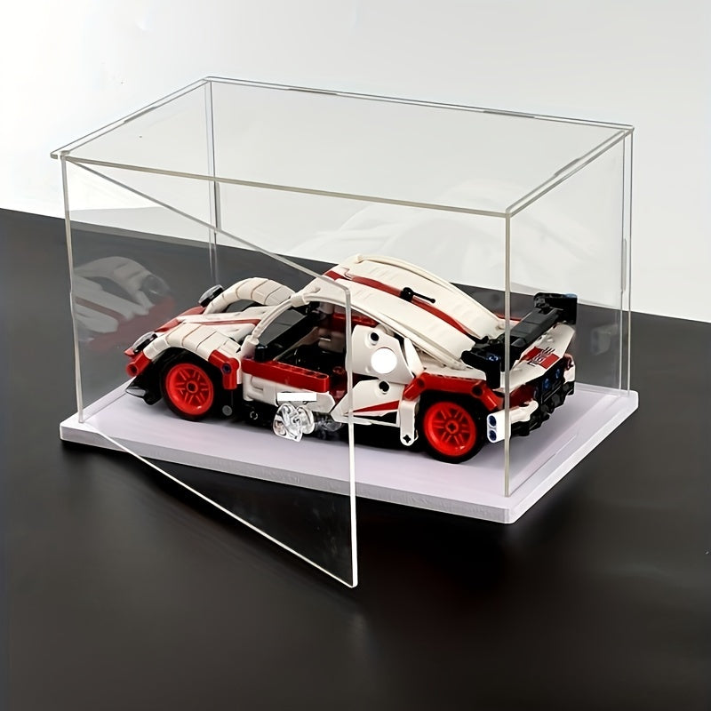 Transparent Display Box With Handle for Building Block Toy Doll Storage