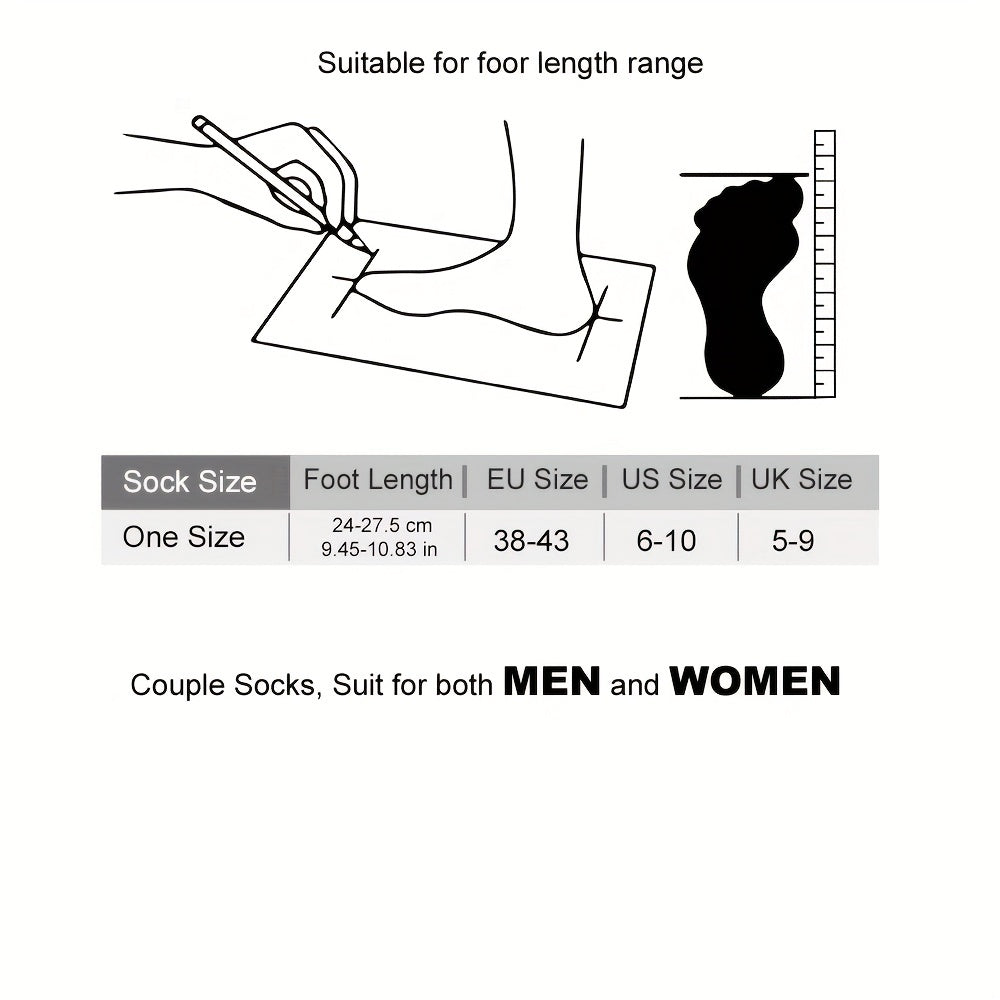 5 Pairs Geometric Pattern Mid Tube Socks for Women
