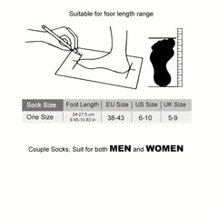 5 Pairs Geometric Pattern Mid Tube Socks for Women