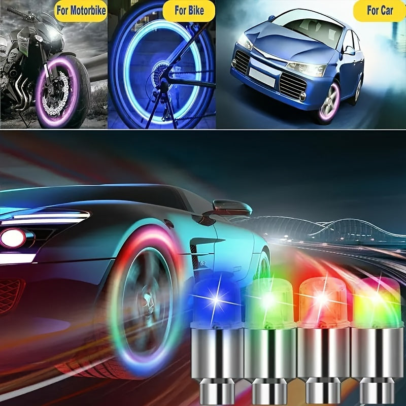 Promethfire LED Tire Valve Caps Neon Light - 2pcs