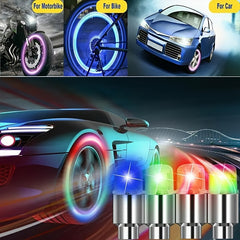 Promethfire LED Tire Valve Caps Neon Light - 2pcs