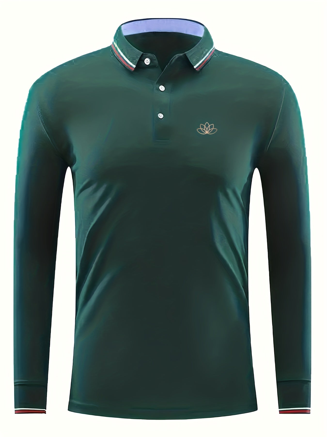 Men's Vintage Polo Shirt Casual Button Up Polo Shirt