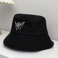 2pcs Baseball Cap Bucket Hat Embroidered Pattern Men