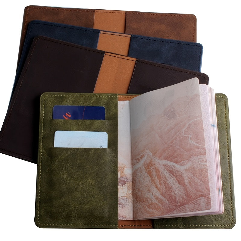 Men's Multifunctional PU Passport Bag Driver's Leather Case Holder