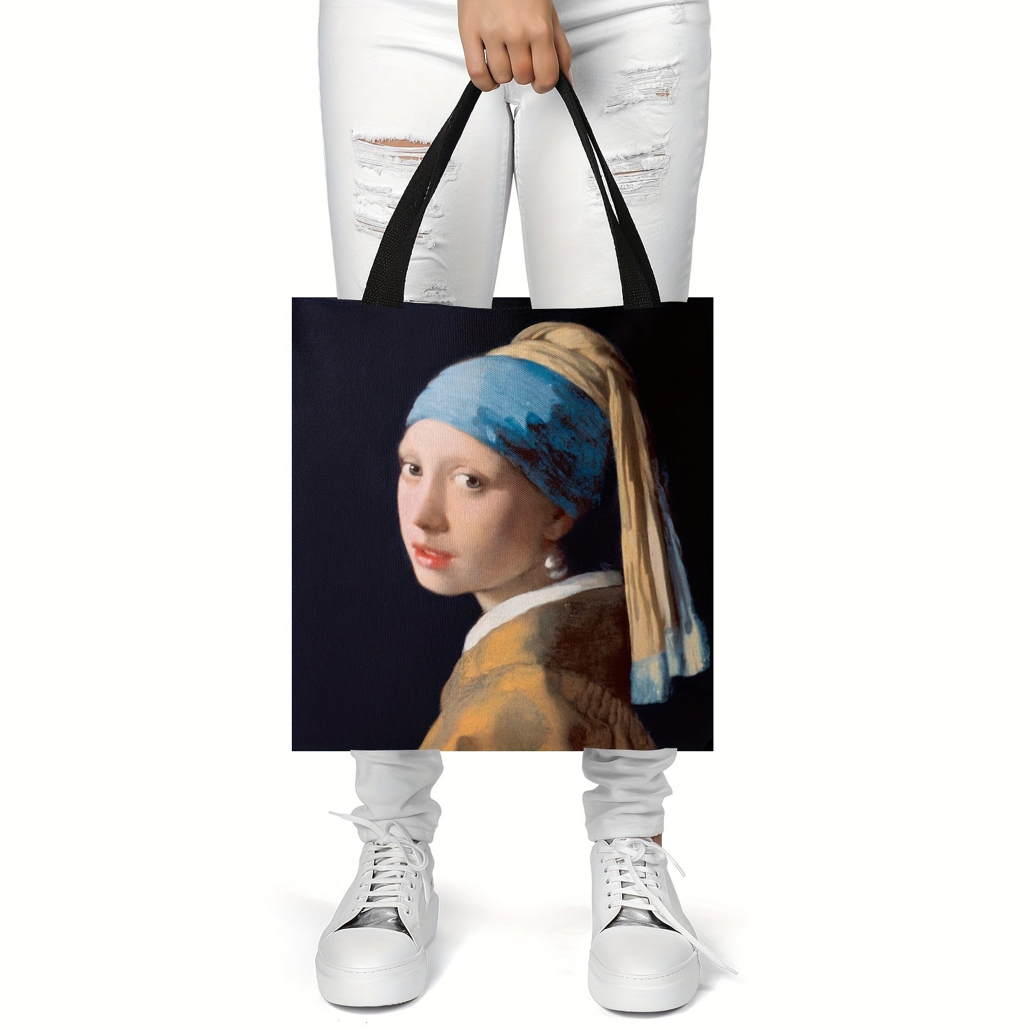 Famous Painting Series Tote Bag Lightweight Canvas Shoulder Bag