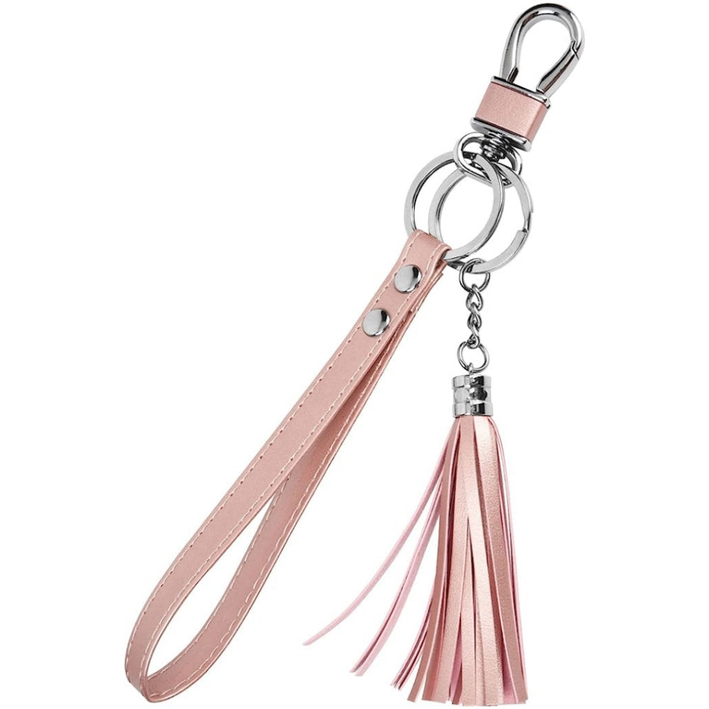 PU Leather Keychain Phone Lanyard Wristlet Strap Cord with Tassel