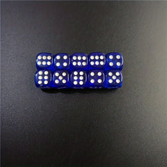 10pcs Acrylic Dice Set for Bar KTV Entertainment 12mm Hexahedron Dice