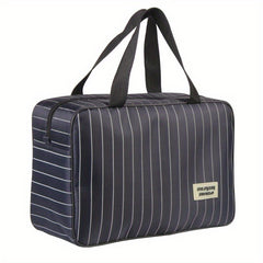 Striped Toiletry Bag Waterproof Travel Business Trip Storage Cosmetic Bag