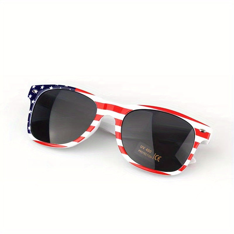 American Flag Print Sunglasses UV Protection for Men & Women