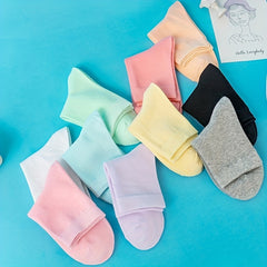 10 Pairs Comfy Solid All Match Women's Socks
