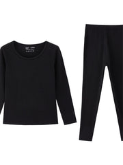 Women's Thermal Underwear Set Long Sleeve Crew Neck Tops & Pants