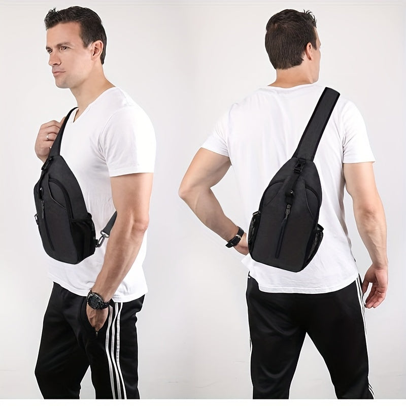 Multifunctional Sling Bag Outdoor Sports Travel Chest Bag with Earphone Hole