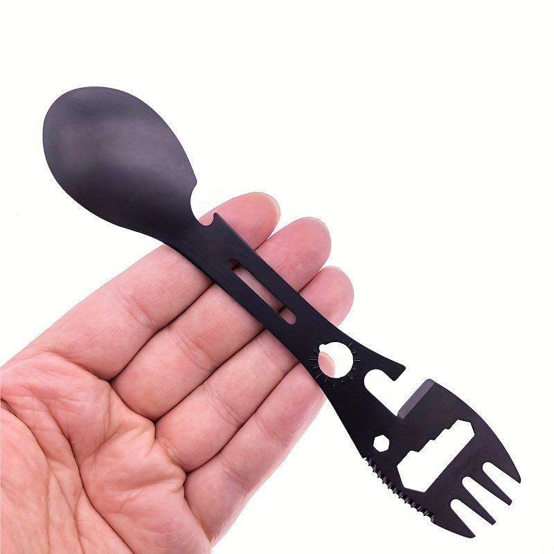 10 in 1 Stainless Steel Camping Tool - Lightweight & Portable Outdoor Gadget